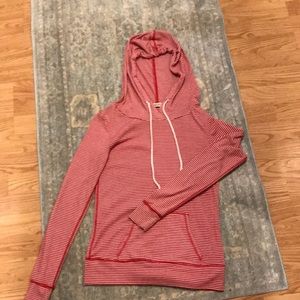 Chance or Fate Red and White Striped Hoodie